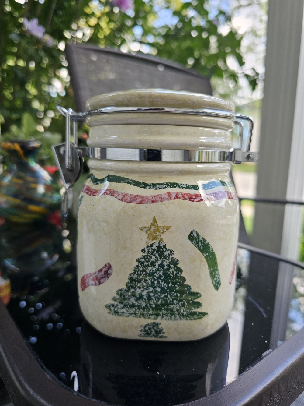 Vintage Hausenware Christmas canister